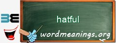 WordMeaning blackboard for hatful